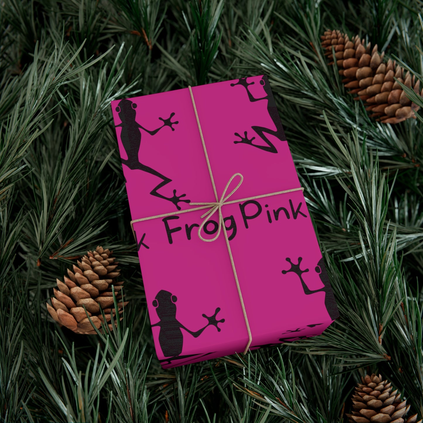 Gift Wrap Papers - Pink Frog