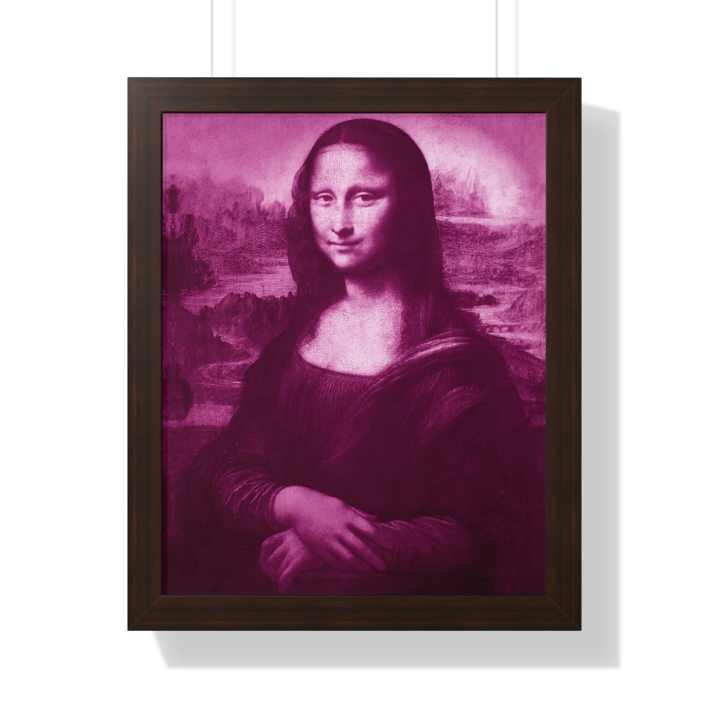 Pink Mona Lisa - Framed Vertical Poster