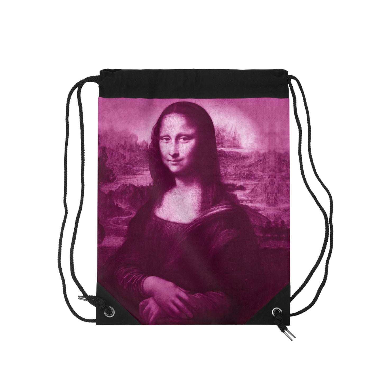 Drawstring Bag | Pink Frog - Mona Lisa