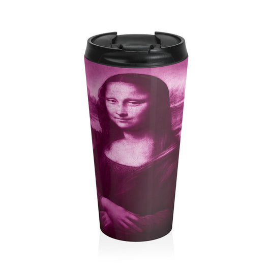 Pink Mona Lisa - Stainless Steel Travel Mug