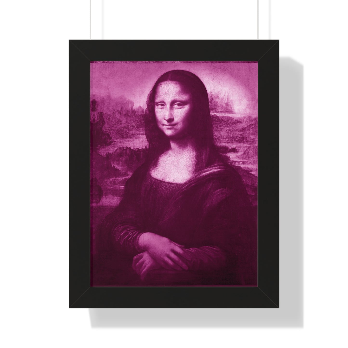 Pink Mona Lisa - Framed Vertical Poster