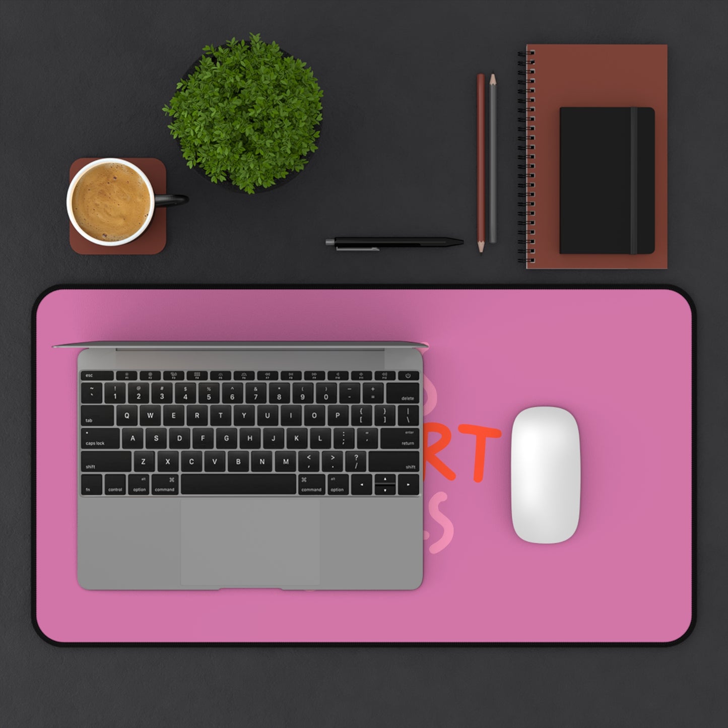 Desk Mat | Computer Mouse Pad - Pink Frog