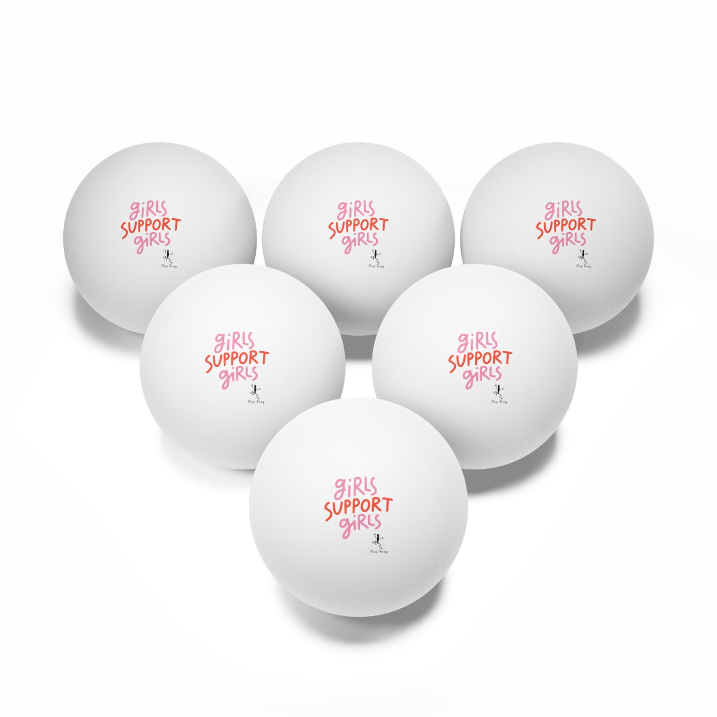 Ping Pong Balls | (6 pcs) - Pink Frog