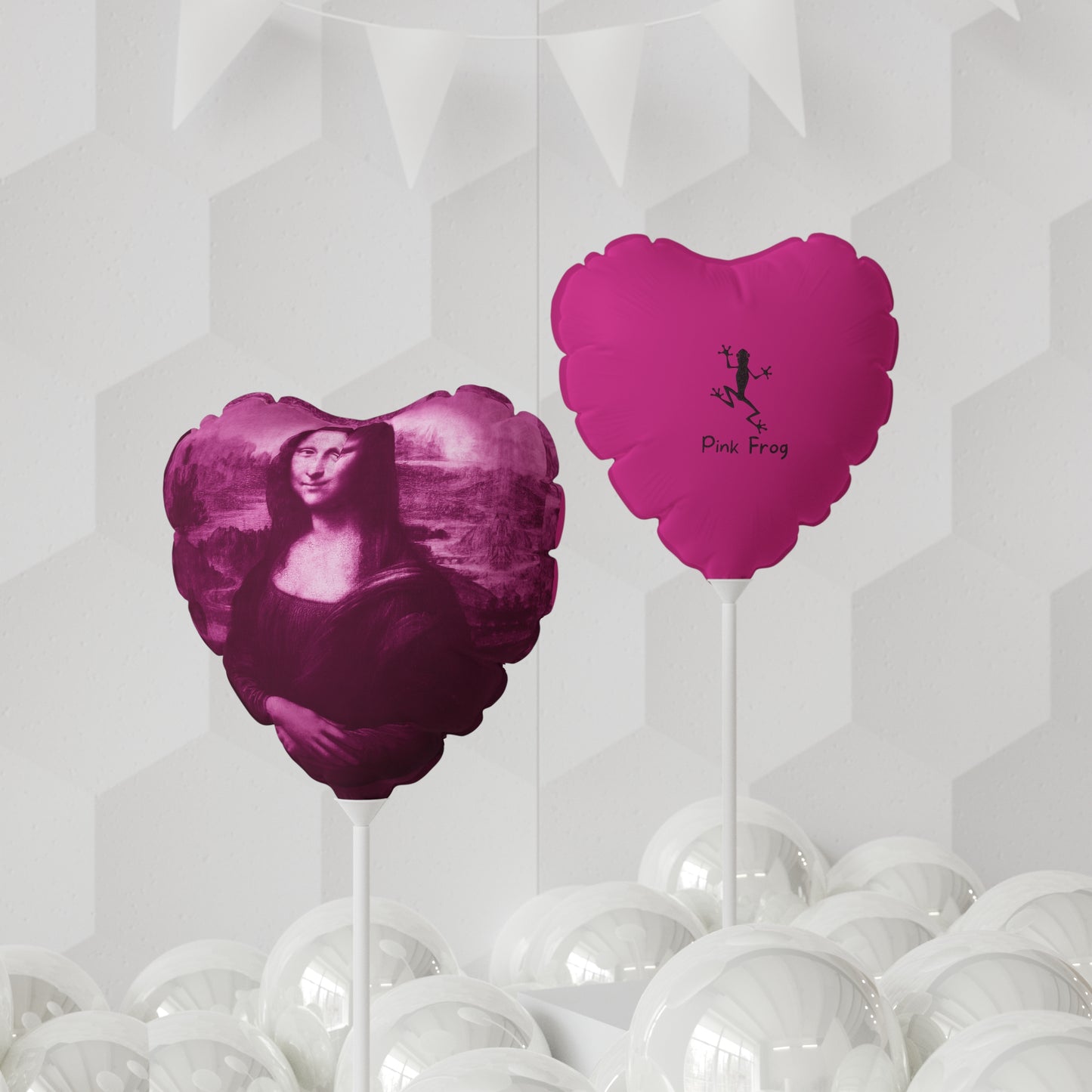 Balloon | Round and Heart-shaped - Pink Frog