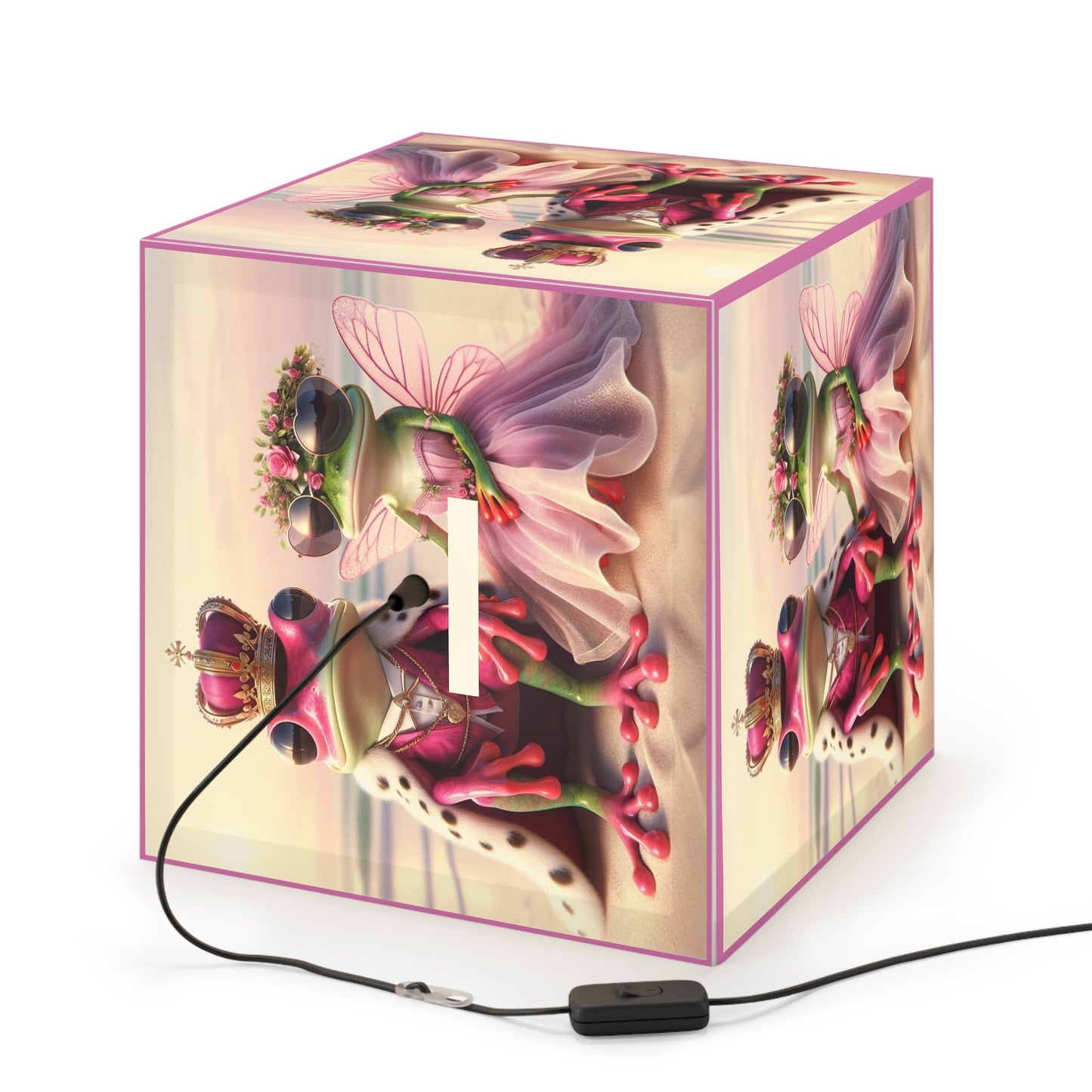 Light Cube Lamp | Pink Frog