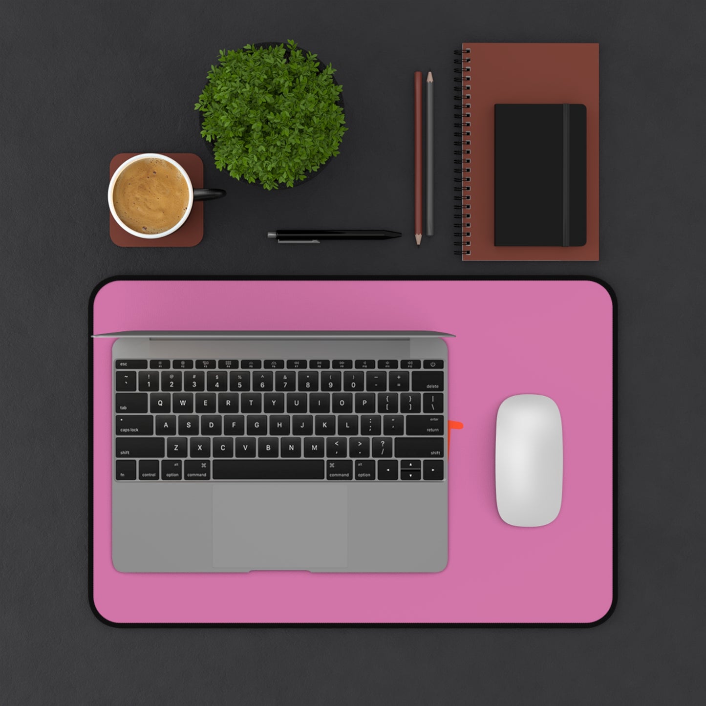 Desk Mat | Computer Mouse Pad - Pink Frog