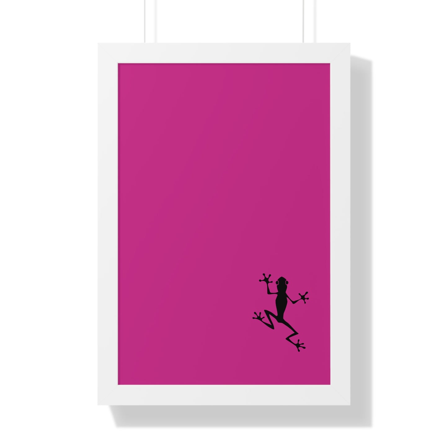 Pink Frog Framed Vertical Poster: Climb The Ladder Of Success