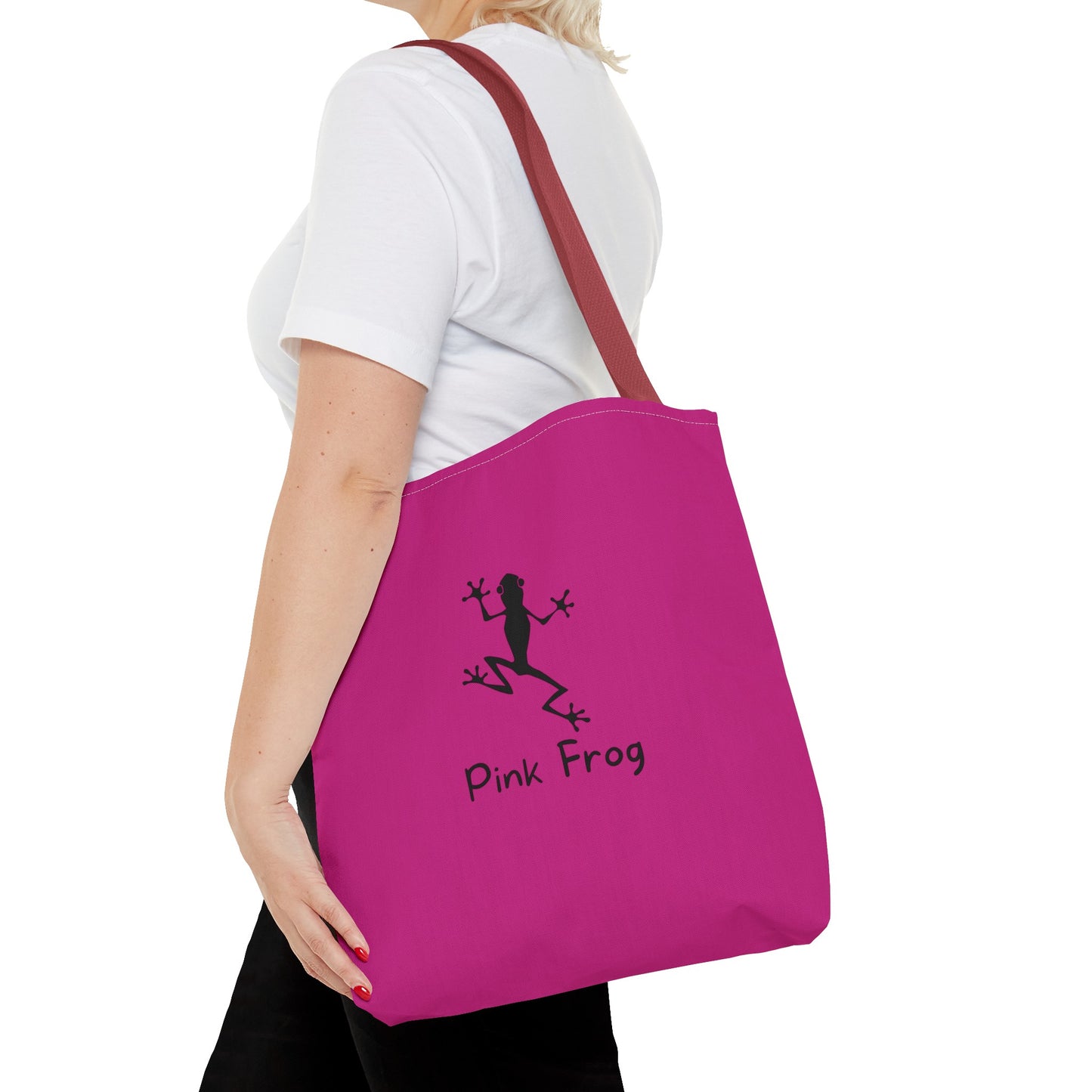 Pink Frog Tote Bag - Bags For Shopping