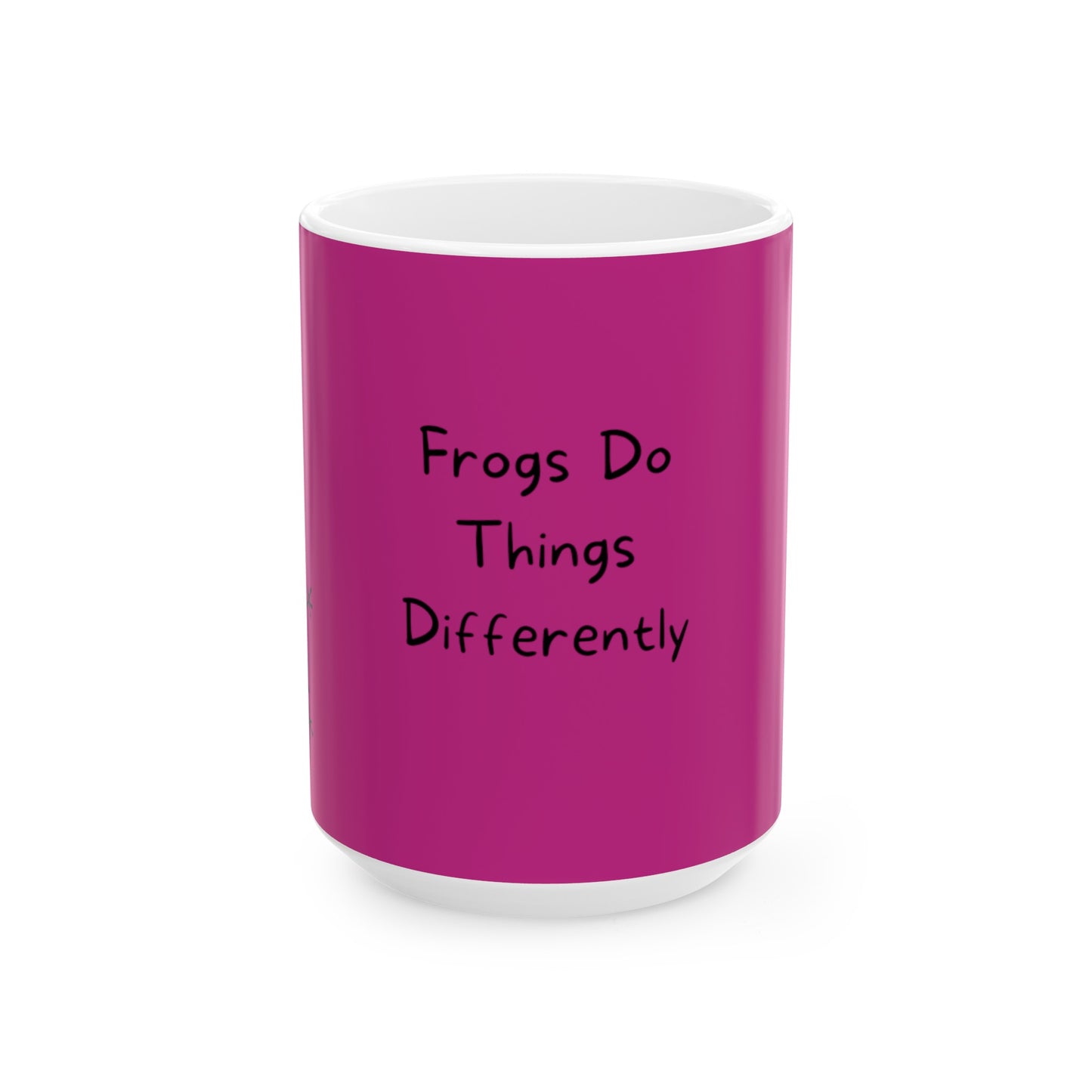 Pink Frog Ceramic Coffee Mug - (11oz, 15oz)