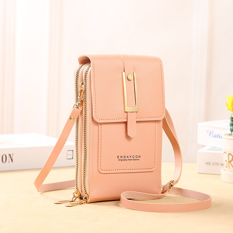 Simple Transparent Touch Screen Phone Crossbody Bag