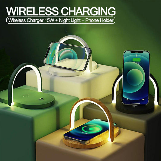 3 In 1 Foldable Wireless Charger | Night Light Wireless Charging Station